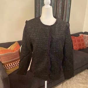 NWT Attitude Unknown Black Tweed  Blazer